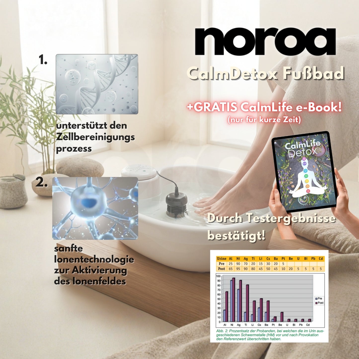 Noroa "CalmDetox" Fußbad & Spa